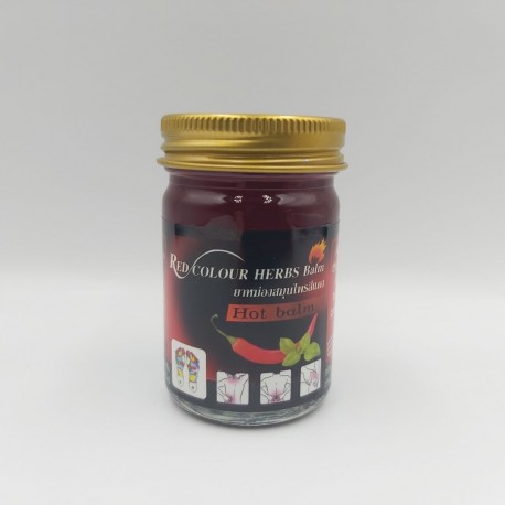 Бальзам красный травяной с Чили Red Herbs Hot Balm, 50 мл., Таиланд